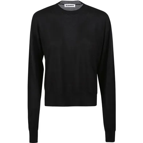 Schwarzer Sweater CN LS , Damen, Größe: 2XS - Jil Sander - Modalova