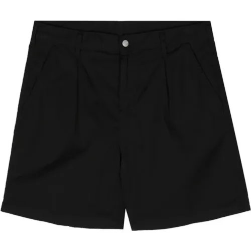 Cotton twill shorts with front pleats , male, Sizes: W31, W36, W28, W34 - Carhartt WIP - Modalova