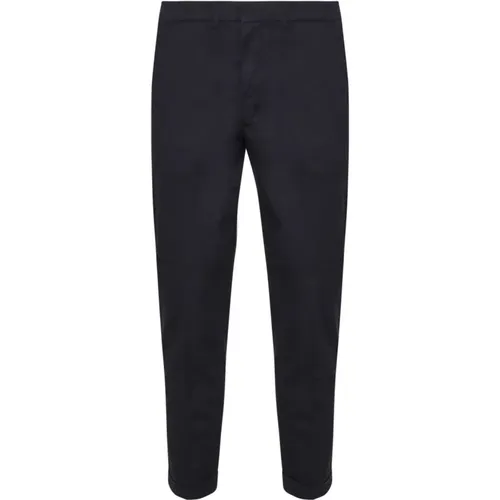 Navy Cigarette Trousers , male, Sizes: W30 - Fay - Modalova