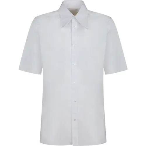 Weißes Kurzarmhemd , Herren, Größe: M - Maison Margiela - Modalova