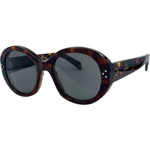 Retro Oval Sonnenbrille mit ikonischen Punkten , Damen, Größe: ONE Size - Celine - Modalova