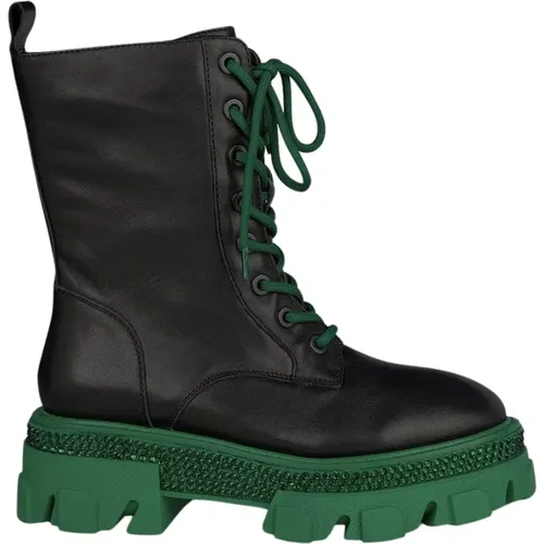 Platform Leather Lace-up Ankle Boots , female, Sizes: 4 UK, 9 UK, 5 UK, 7 UK, 6 UK, 3 UK - Alma en Pena - Modalova