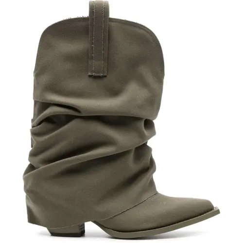 Slouchy Cowboy Boots , female, Sizes: 5 UK, 4 UK, 6 UK - R13 - Modalova