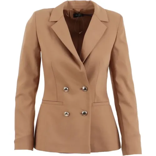 Double-Breasted Cotton Jacket , female, Sizes: XS, L - Marella - Modalova