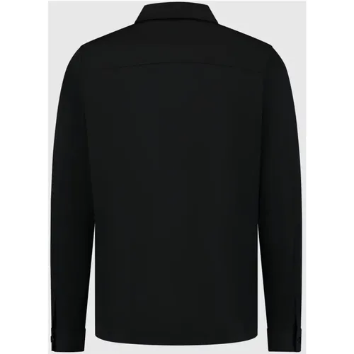 Stretch-Overshirt in Schwarz - Pure Path - Modalova