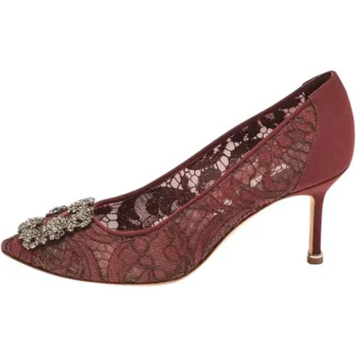 Pre-owned Lace heels , female, Sizes: 3 UK - Manolo Blahnik Pre-owned - Modalova