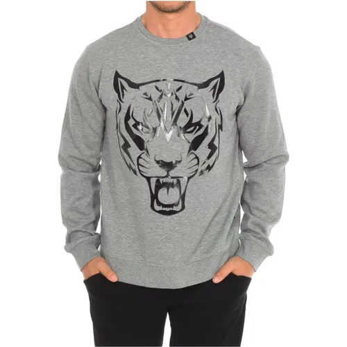 Rundhalsausschnitt Sweatshirt mit Markendruck,Rundhals Sweatshirt mit Markenprint,Rundhals-Sweatshirt mit Markendruck - Plein Sport - Modalova