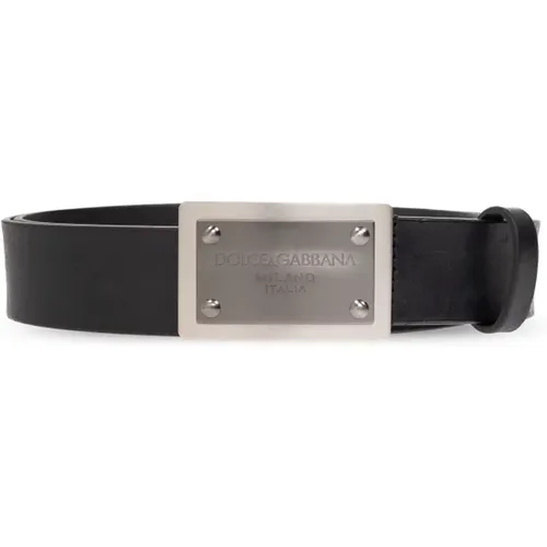 Leather Belt , male, Sizes: 100 CM - Dolce & Gabbana - Modalova