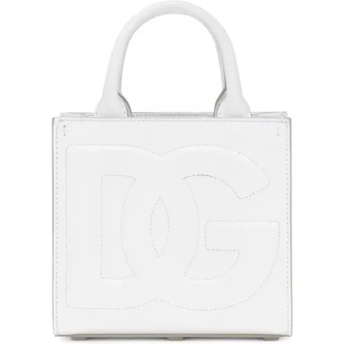 DG Daily leather tote bag , female, Sizes: ONE SIZE - Dolce & Gabbana - Modalova