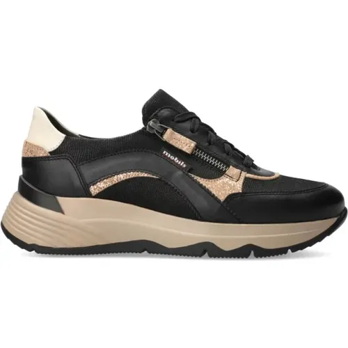 Weite Passform Ergonomischer Sneaker - Schwarz , Damen, Größe: 40 1/2 EU - mephisto - Modalova