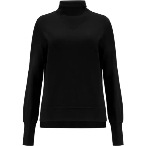 Black Mockneck Sweatshirt , female, Sizes: L - We Norwegians - Modalova