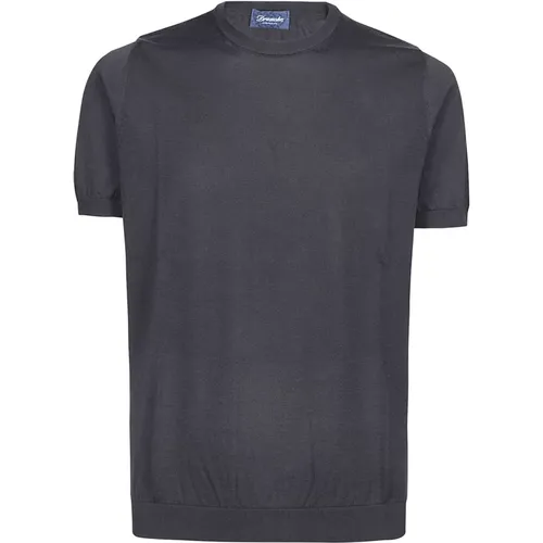 T-Shirt , male, Sizes: L, M, XL, 2XL - Drumohr - Modalova