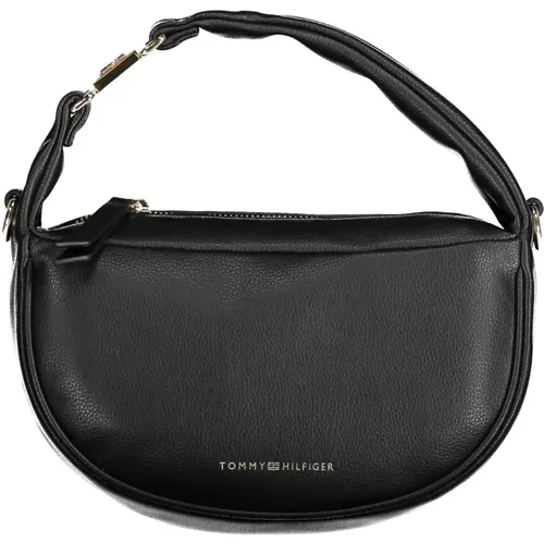 Schwarze Damenhandtasche mit Verstellbarem Riemen - Tommy Hilfiger - Modalova