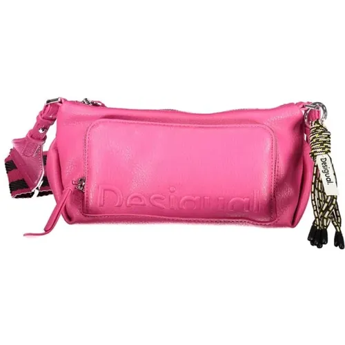 Rosa Polyethylen Handtasche mit Abnehmbaren Trägern - Desigual - Modalova