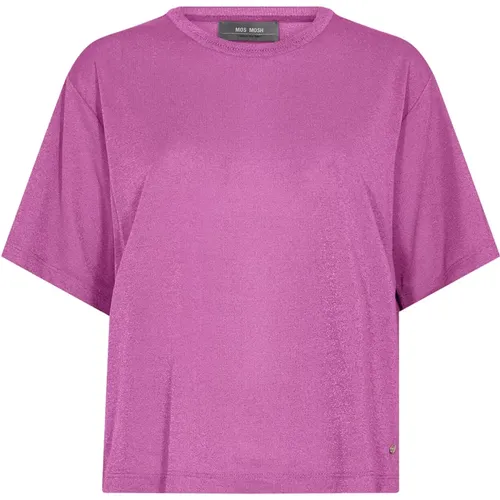 Chic Glimmer Tee in Vivid Viola , female, Sizes: XL - MOS MOSH - Modalova