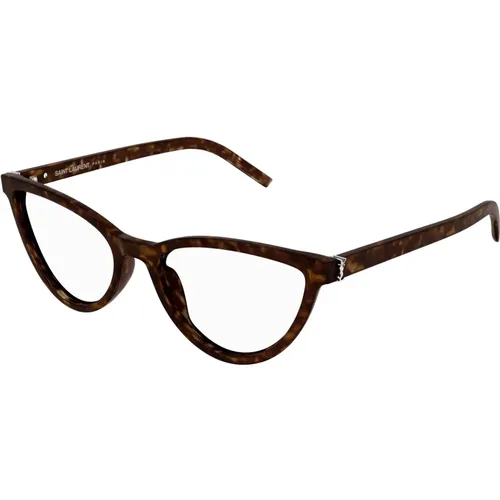 Mode Brille SL M138 Schwarz , Damen, Größe: 55 MM - Saint Laurent - Modalova