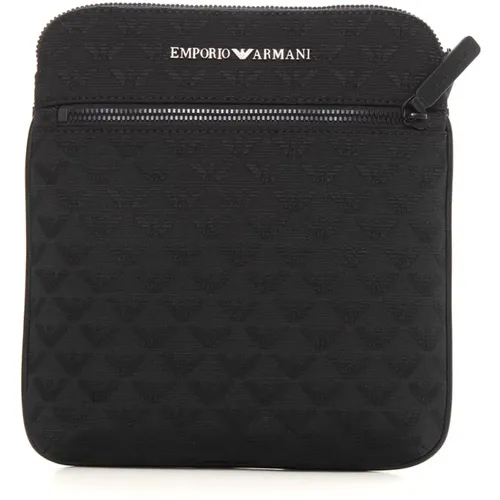 Logo Shoulder Bag, Adjustable Strap, 2 Zip Pockets , male, Sizes: ONE SIZE - Emporio Armani - Modalova