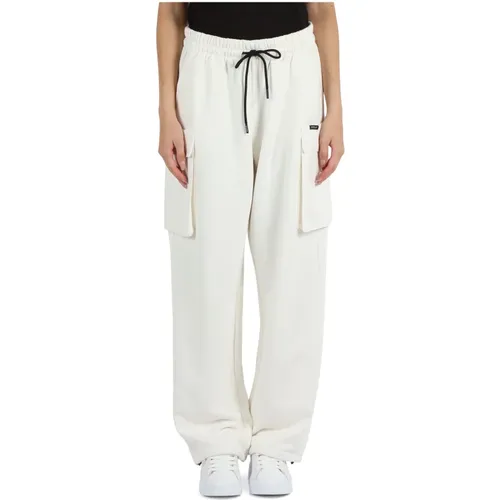 Sporty Cotton Sweatpants with Side Pockets , female, Sizes: M, S - Replay - Modalova