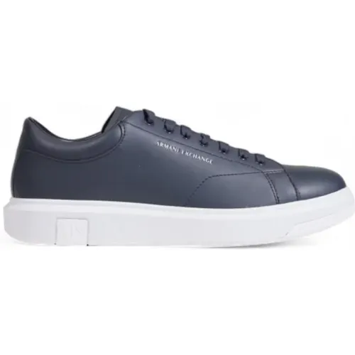 Leder Herren Sneakers Frühling/Sommer Kollektion , Herren, Größe: 42 EU - Armani Exchange - Modalova