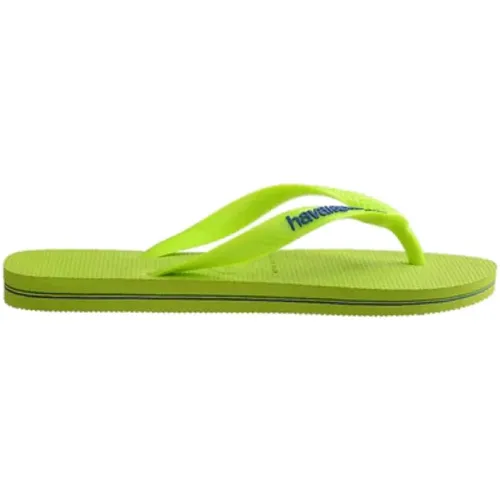 Neon Logo Flip Flops , Damen, Größe: 35 EU - Havaianas - Modalova