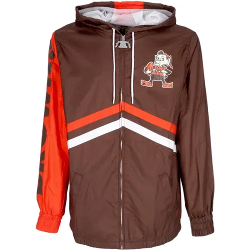 Cleveland Windbreaker Full Zip , Herren, Größe: L - Mitchell & Ness - Modalova