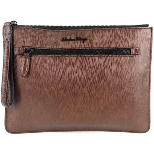 Pre-owned Leder Handtaschen , Damen, Größe: ONE Size - Salvatore Ferragamo Pre-owned - Modalova