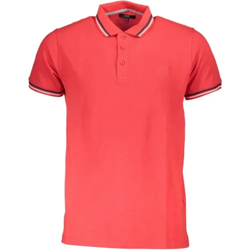 Rotes Baumwoll-Poloshirt mit gesticktem Logo , Herren, Größe: L - Cavalli Class - Modalova