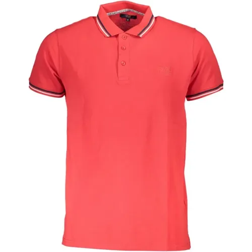 Rotes Baumwoll-Poloshirt mit gesticktem Logo , Herren, Größe: M - Cavalli Class - Modalova