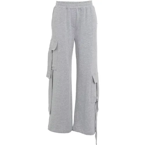 Grey Trousers for Women , female, Sizes: S - Ottod'Ame - Modalova