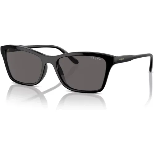 Schwarze Sonnenbrille , Damen, Größe: 54 MM - Vogue - Modalova