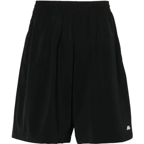 Schwarze Stretch-Activewear-Shorts - Balenciaga - Modalova