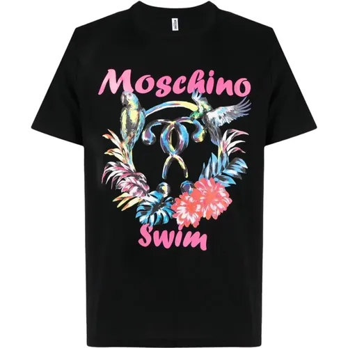 Logo-Print Baumwoll T-Shirt - Moschino - Modalova