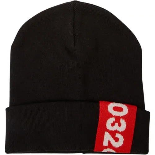 Logo Tape Beanie Hat , male, Sizes: ONE SIZE - 032c - Modalova
