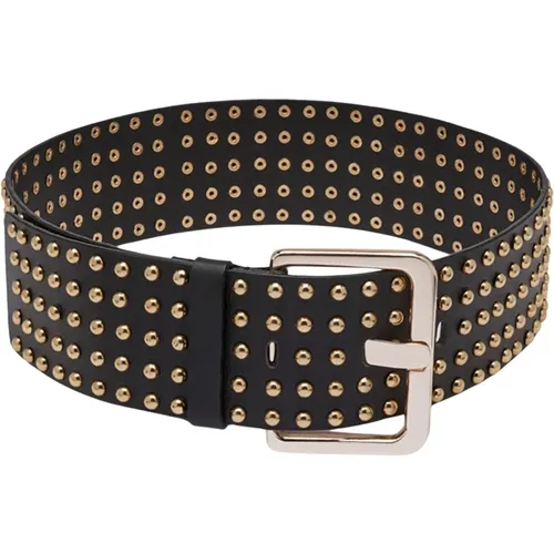 Studded Leather Belt Gleba , female, Sizes: L, M - Pennyblack - Modalova