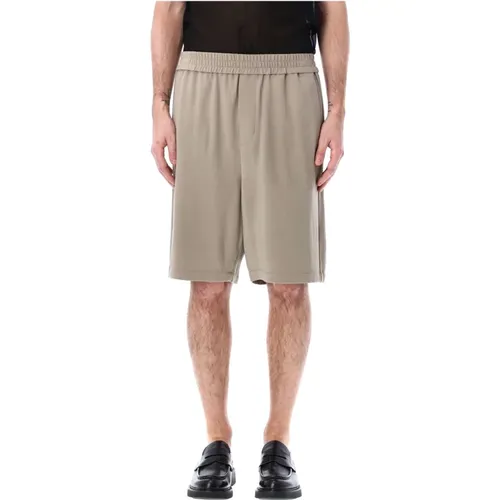 Mens Clothing Shorts Light Taupe Ss24 , male, Sizes: L, S - Ami Paris - Modalova