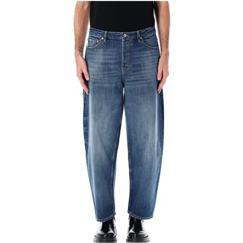 Denim Chino Pants VLogo , male, Sizes: W30, W33, W32 - Valentino Garavani - Modalova