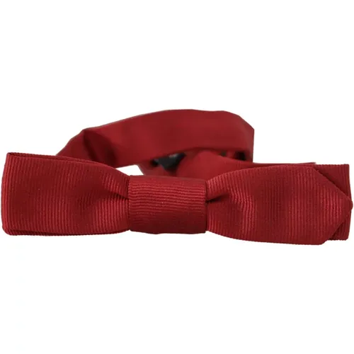 Rote Seidene Schmale Hals Fliege - Dolce & Gabbana - Modalova