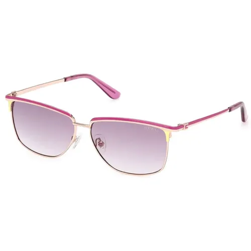 Rectangular Metal Sunglasses , female, Sizes: 56 MM - Guess - Modalova