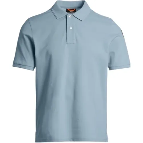 Blaues Polo-Shirt mit Iconic Label , Herren, Größe: XL - Parajumpers - Modalova
