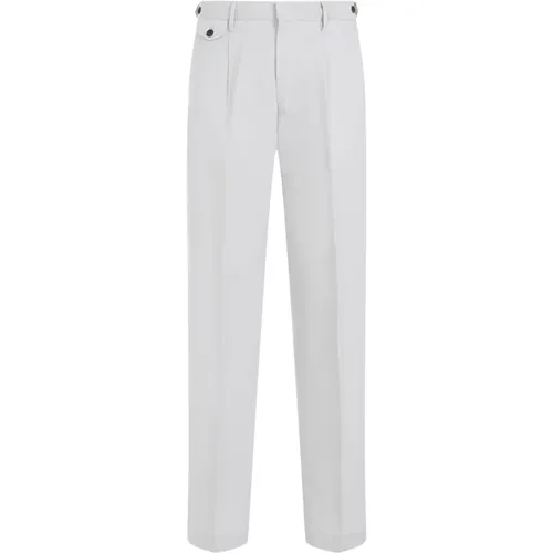 Grey Pleated Chino Pants , male, Sizes: L - Dunhill - Modalova