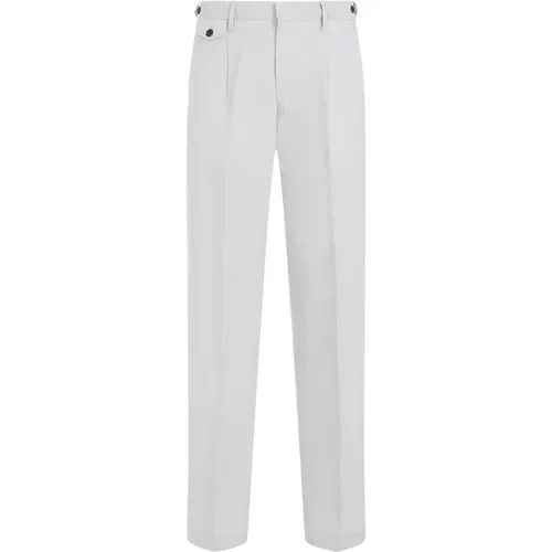 Grey Pleated Chino Pants , male, Sizes: L, XL - Dunhill - Modalova