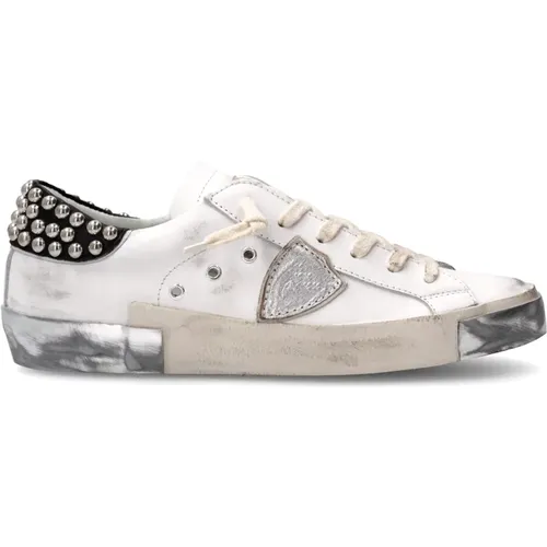 Tennis Sneakers with Studs , female, Sizes: 3 UK, 8 UK, 5 UK, 6 UK, 7 UK - Philippe Model - Modalova