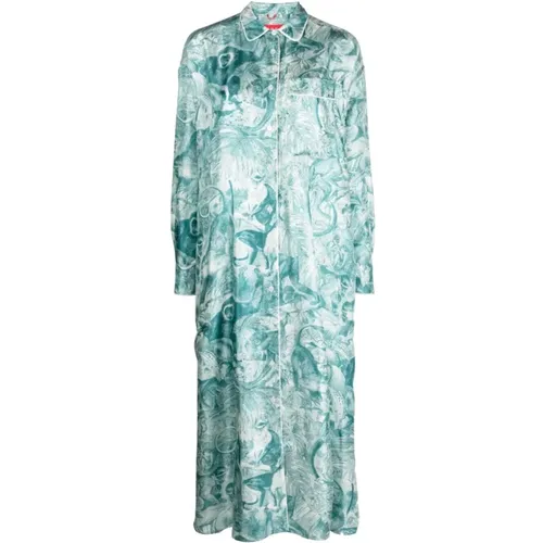 Palazzo Dress with Japanese Branch Print , female, Sizes: XS - F.r.s For Restless Sleepers - Modalova