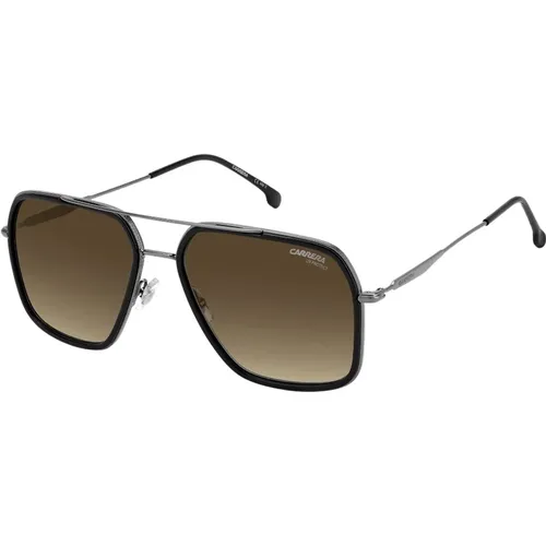 Schwarze/Grau Braune Getönte Sonnenbrille , Herren, Größe: 59 MM - Carrera - Modalova