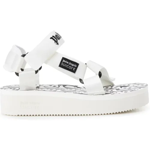 Rubber Sandals Logo Strap Closure , female, Sizes: 2 UK, 5 UK, 4 UK, 6 UK, 3 1/2 UK, 3 UK - Palm Angels - Modalova