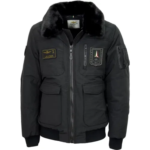 Piloten Bomberjacke Schwarz , Herren, Größe: S - aeronautica militare - Modalova