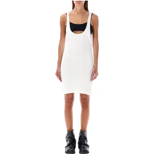 Weiße Jersey Mini Kleid Aw24 , Damen, Größe: 2XS - The Attico - Modalova