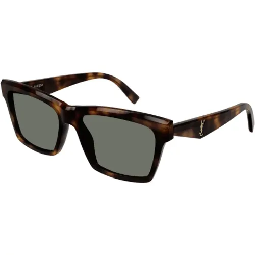 Havana Green SL M104 Sunglasses , unisex, Sizes: 56 MM - Saint Laurent - Modalova
