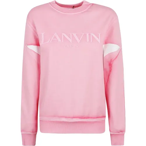 Stylish Peony Sweatshirt for Women , female, Sizes: L, S, XS, M - Lanvin - Modalova