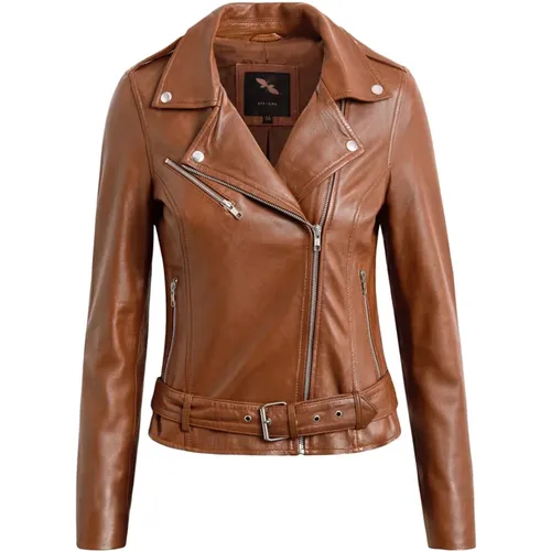 Stylish Biker Jacket Leather 10575 for Modern Motorcyclists , female, Sizes: XL, L - Btfcph - Modalova